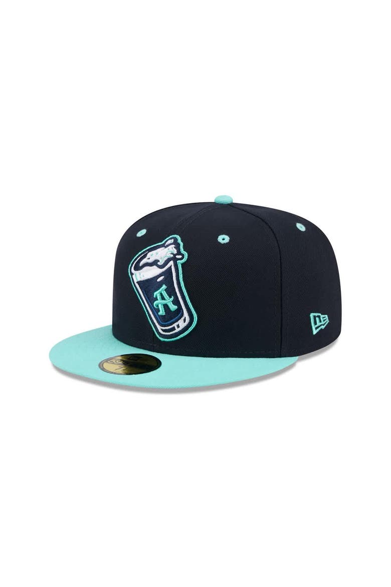 Men's New Era  Navy Asheville Tourists Theme Nights 59FIFTY Fitted Hat, Main, color, Navy