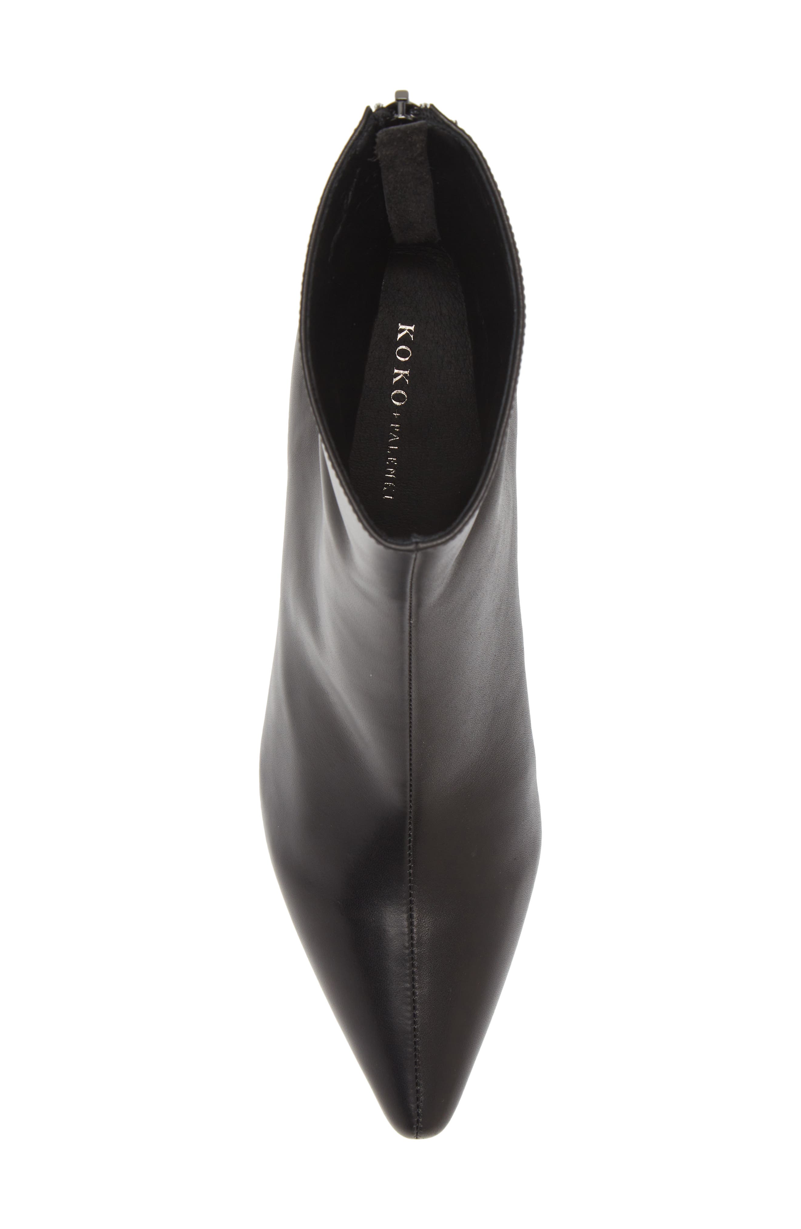 KOKO + PALENKI Fortunate Translucent Heel Zip Bootie, Alternate, color, Black Leather