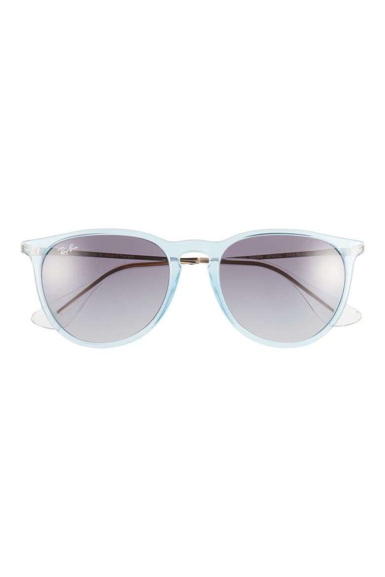 Erika 54mm Gradient Round Sunglasses, Main, color, MATTE BLUE
