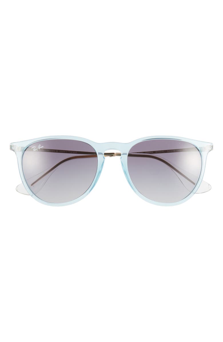 Ray-Ban Erika 54mm Gradient Round Sunglasses, Main, color, Matte Blue
