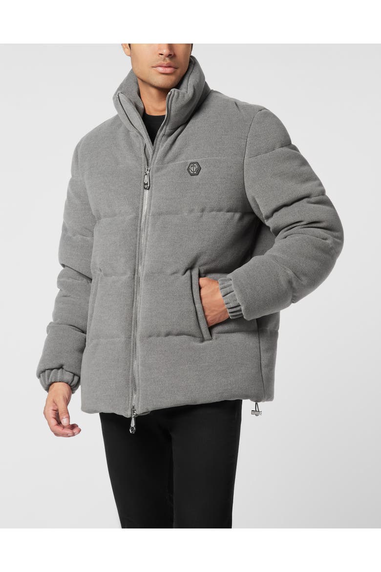 Wool Puffer Jacket Late Checkout Men, Main, color, grey