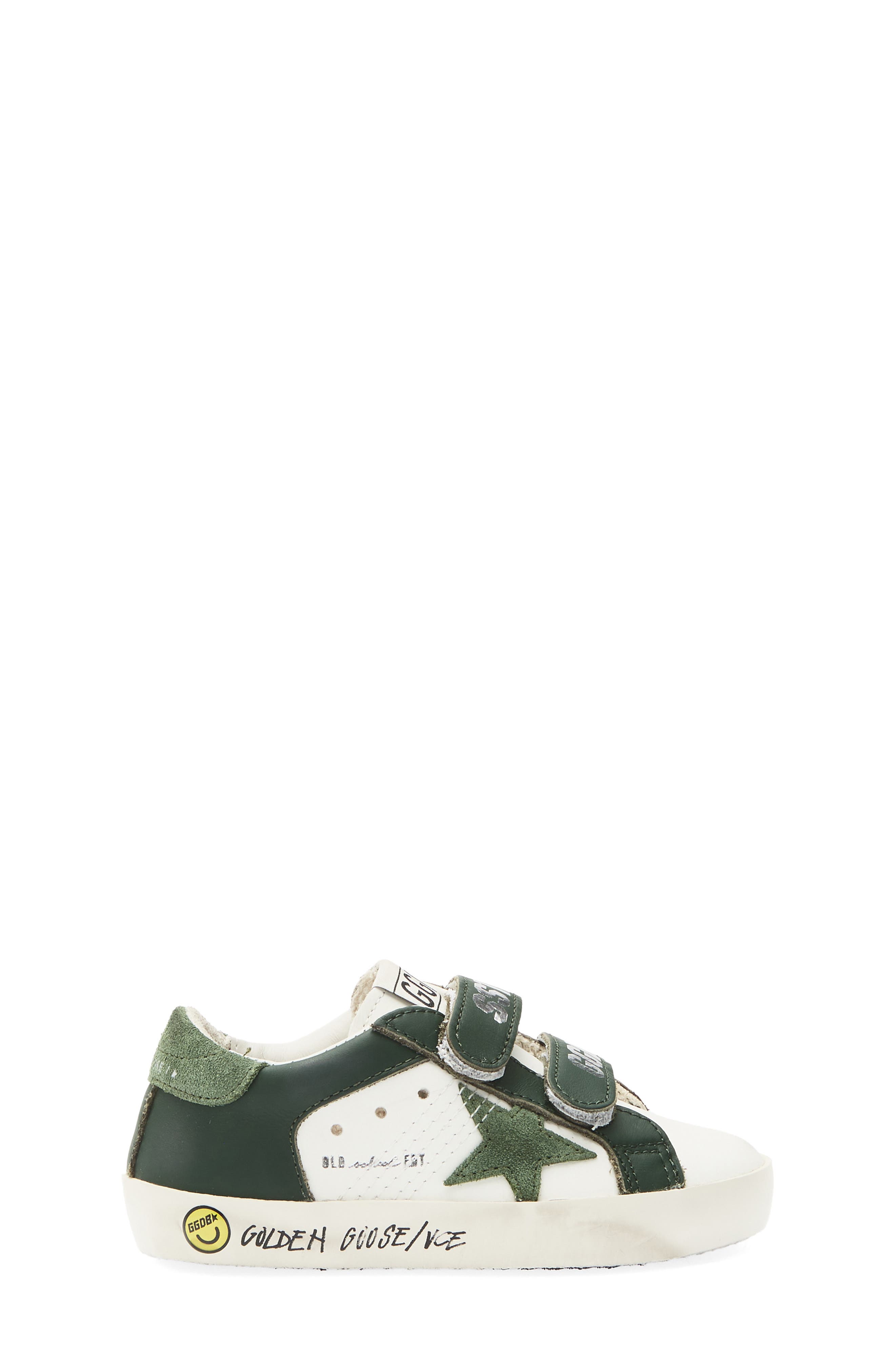 Kids' Old School Sneaker, Alternate, color, WHITE/ GREEN