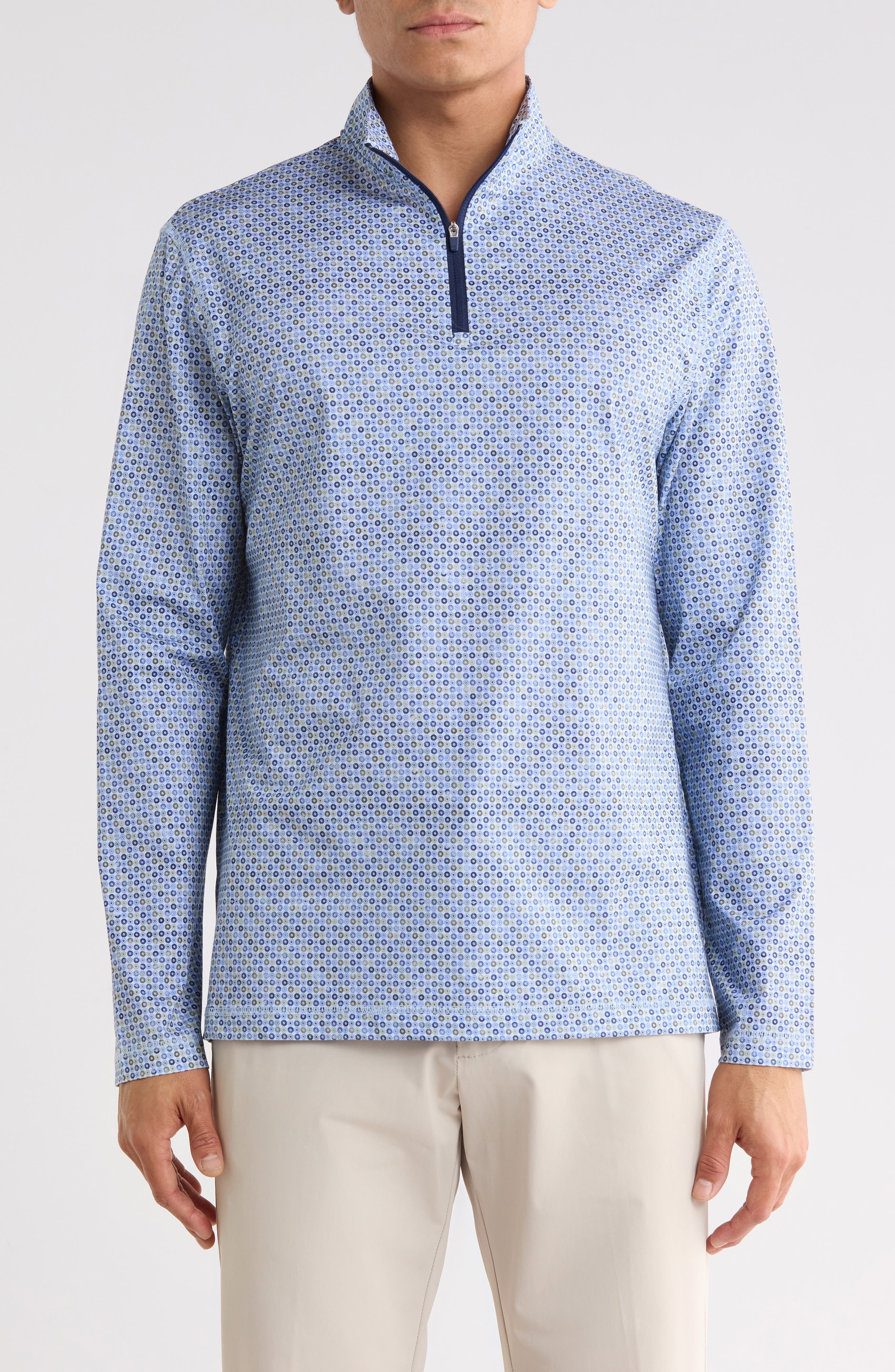 Anthony OoohCotton® Print Quarter Zip Pullover