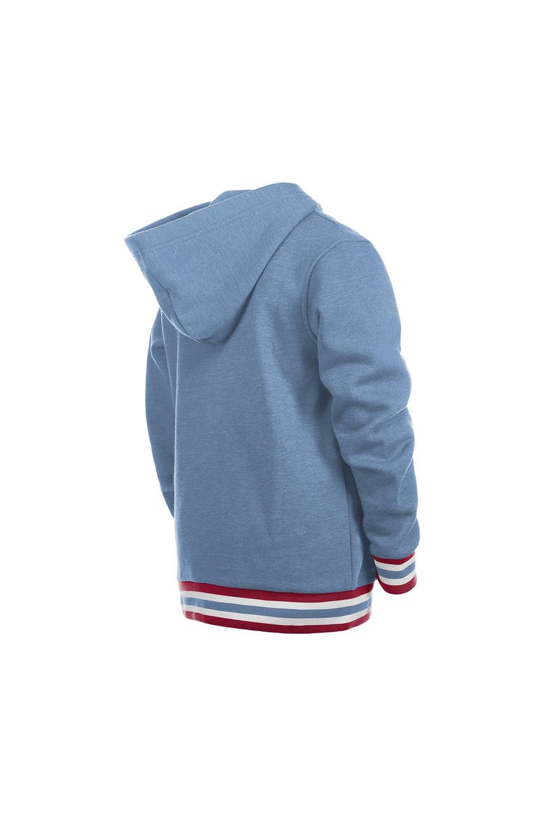 Youth New Era Light Blue Philadelphia Phillies Knit Trim Pullover Hoodie, Alternate, color, Light Blue