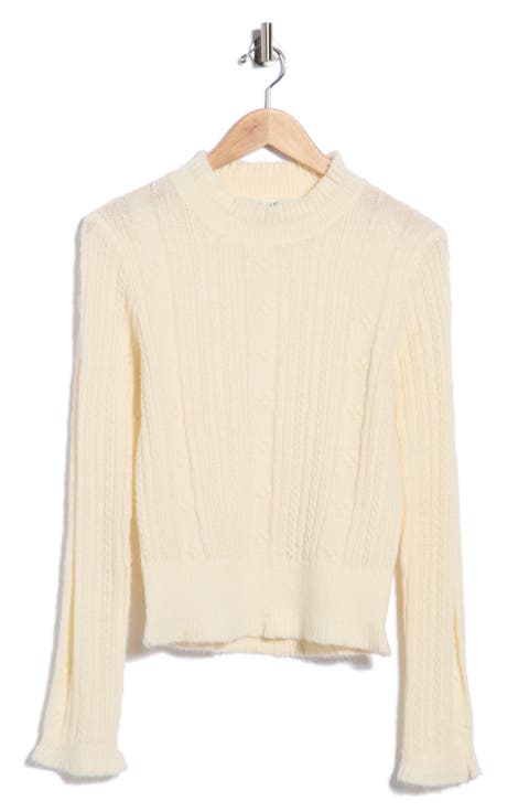 Cable Knit Crewneck Sweater