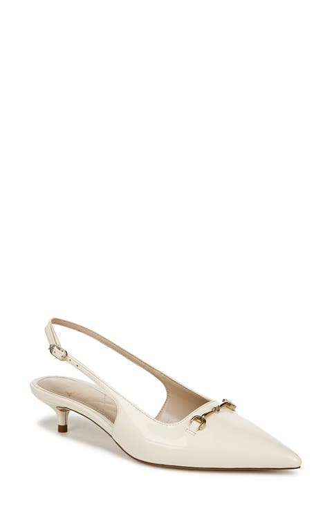 Farrah Kitten Heel Pointed Toe Slingback Pump (Women)