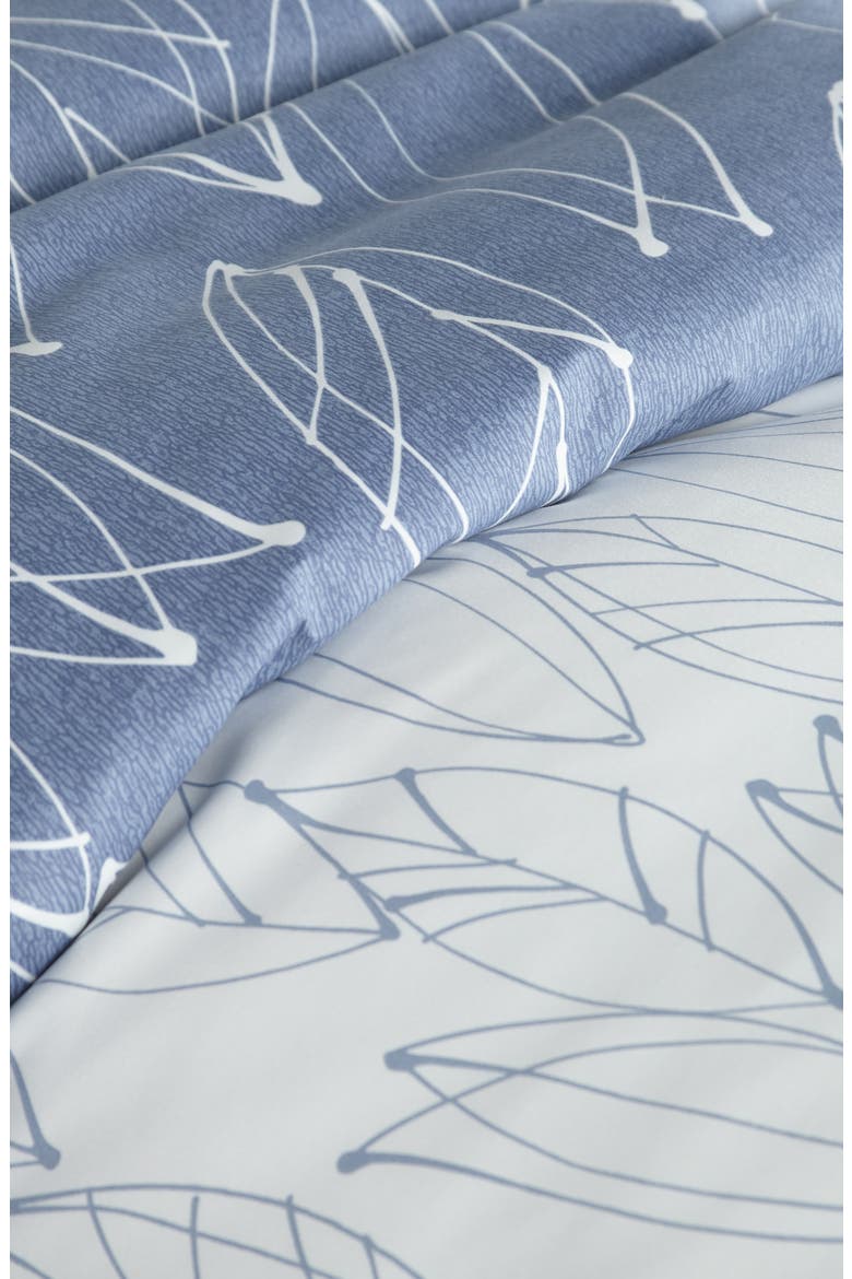 Luxury Premium Oversized Comforter Sets, Alternate, color, MODERN FOLIAGE BLUE