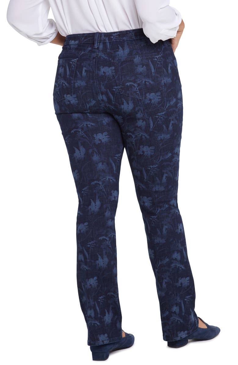 NYDJ Floral Print High Waist Slim Bootcut Jeans, Alternate, color, Bishop Floral Multi Laser