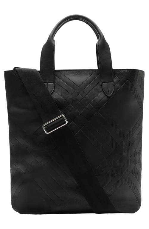 Burberry Check North/south Leather Tote
