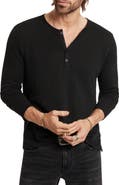 John Varvatos Walden Long Sleeve Cotton Henley