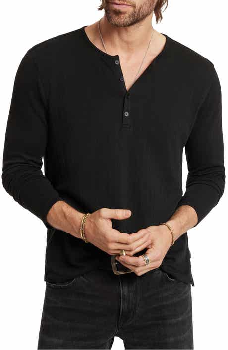 John Varvatos Walden Long Sleeve Cotton Henley