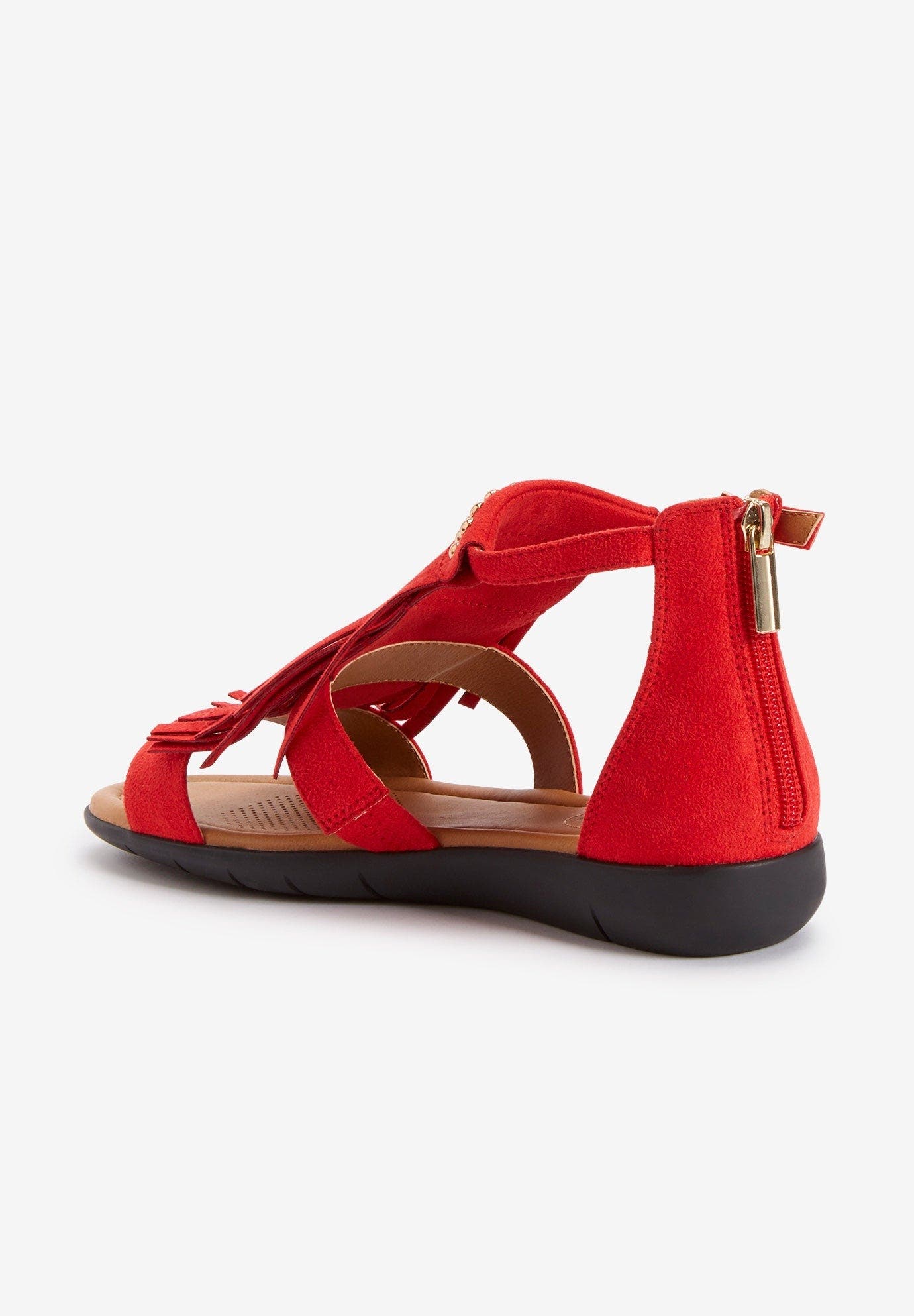 The Carmella Sandal, Alternate, color, RED