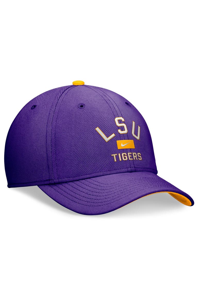 Men's Nike Purple LSU Tigers Primetime Rise Swoosh Flex Hat, Alternate, color, Purple