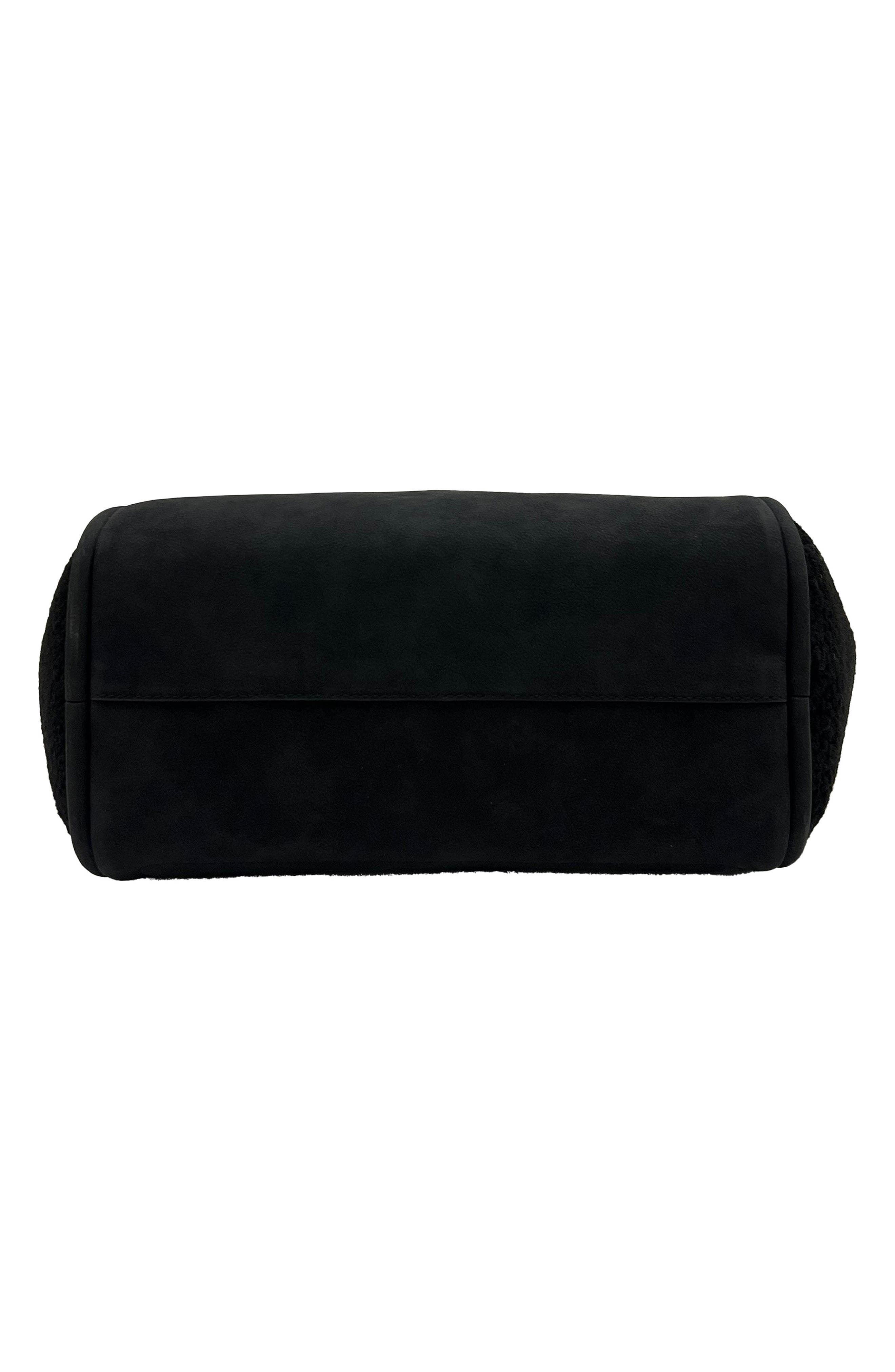 Jelavu Faux Suede & Faux Shearling Tote, Alternate, color, Black