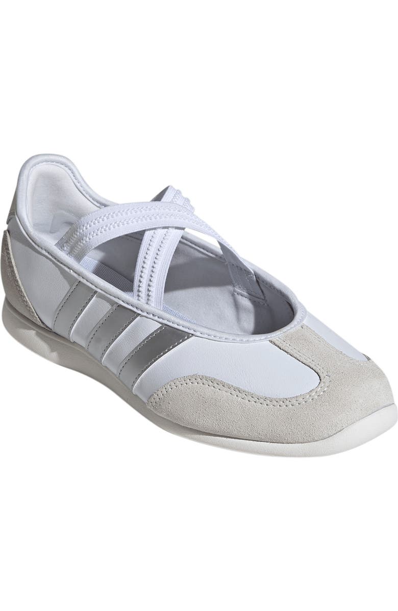 adidas Barreda Mary Jane Flat, Main, color, White/ Silver Met./ Off White