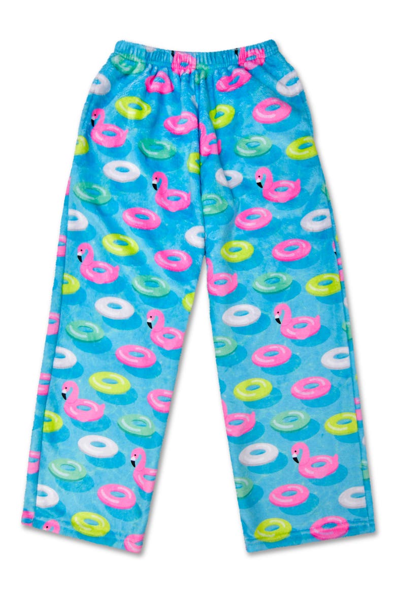 Kids' Pool Party Plush Pajama Pants, Main, color, BLUE