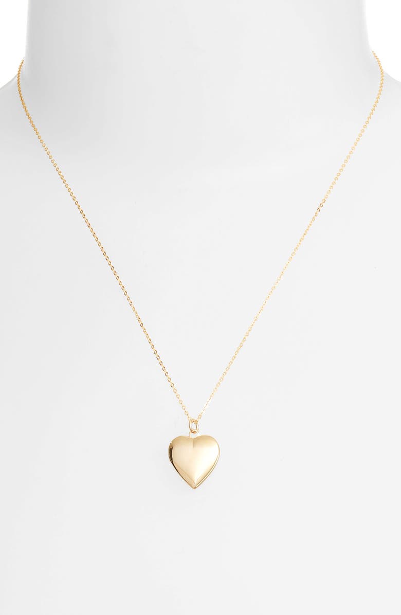 Set & Stones Roxy Heart Locket Necklace, Alternate, color, Gold
