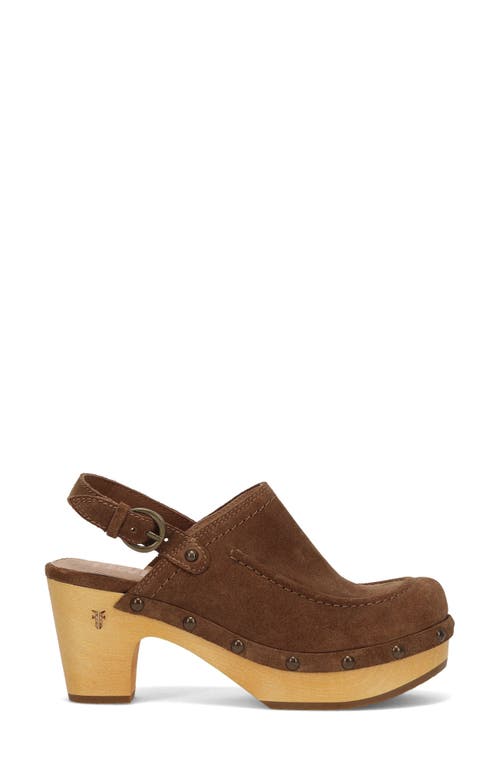 Frye Jessica Clog In Walnut - Swan Suede