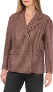 Halogen® Plaid Double Breasted Blazer