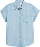 Caslon® Chambray Camp Shirt