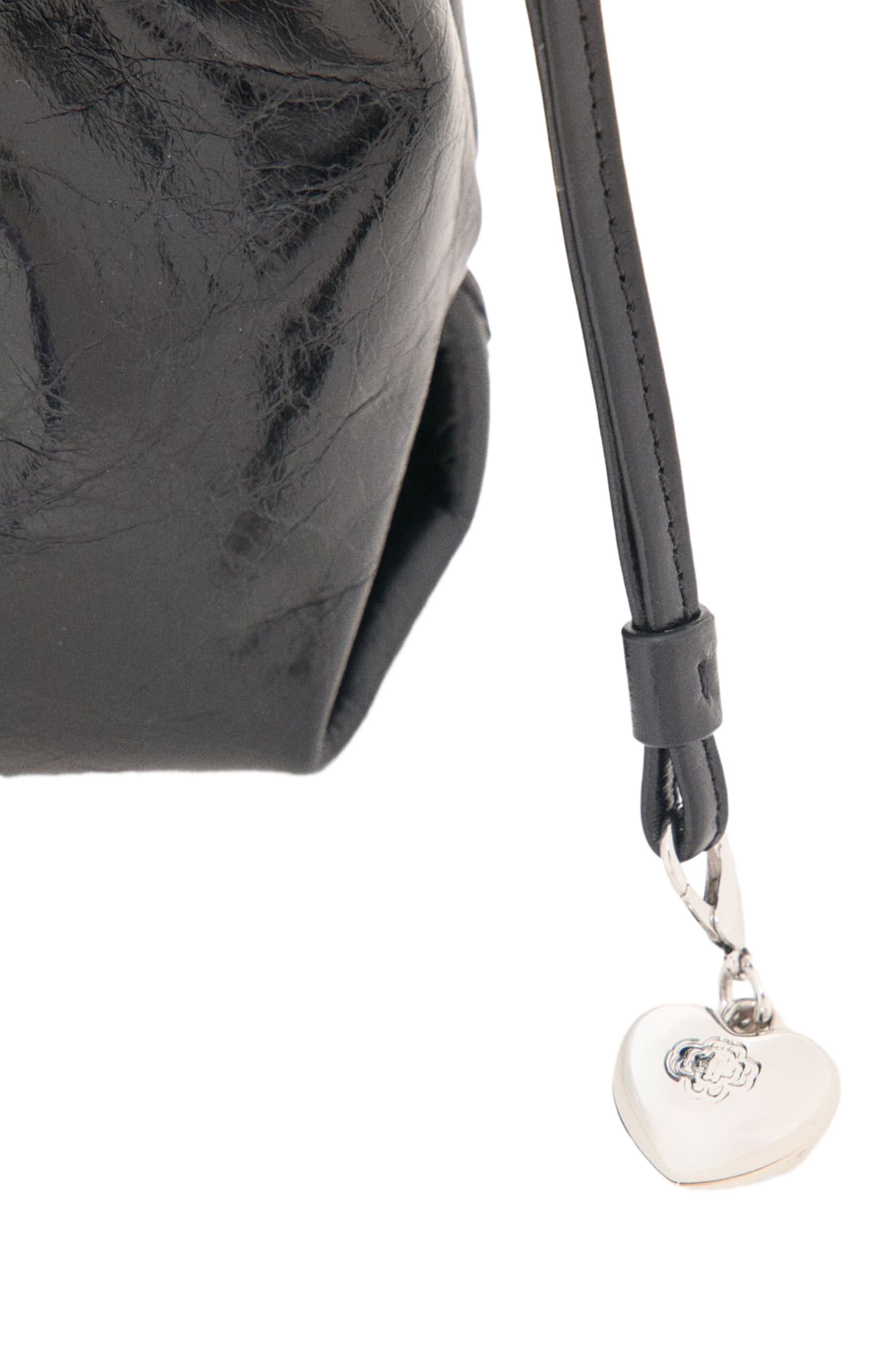 Crackled leather Milpli Gazette, Alternate, color, Black