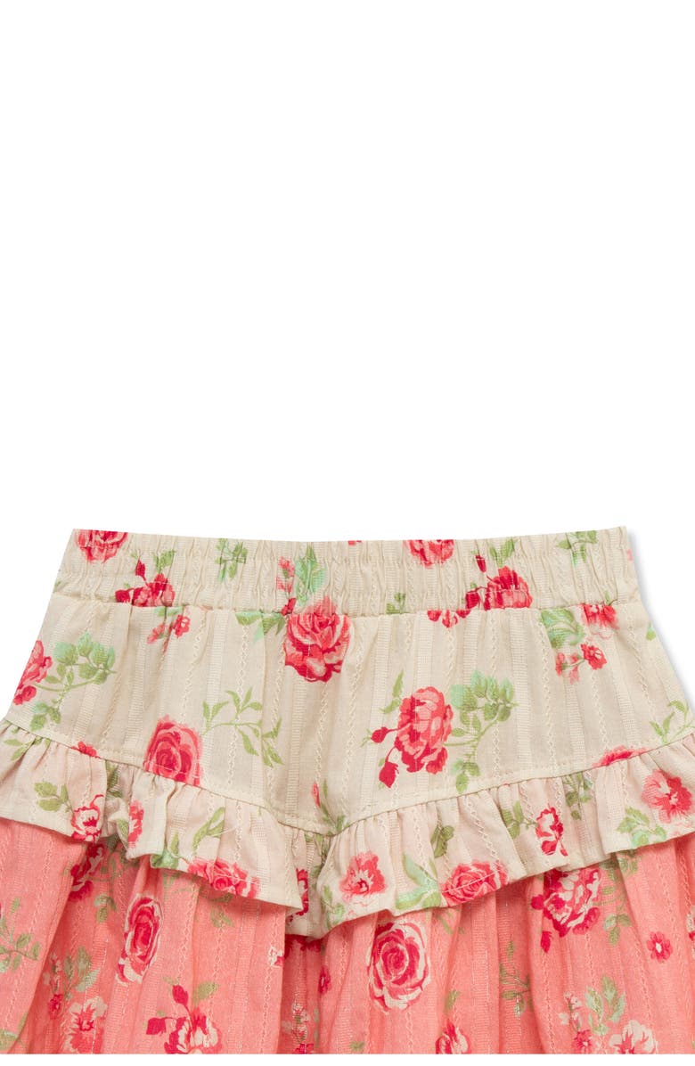 Peek Aren't You Curious Kids' Graphic Sweatshirt & Floral Print Skirt Set, Alternate, color, Coral