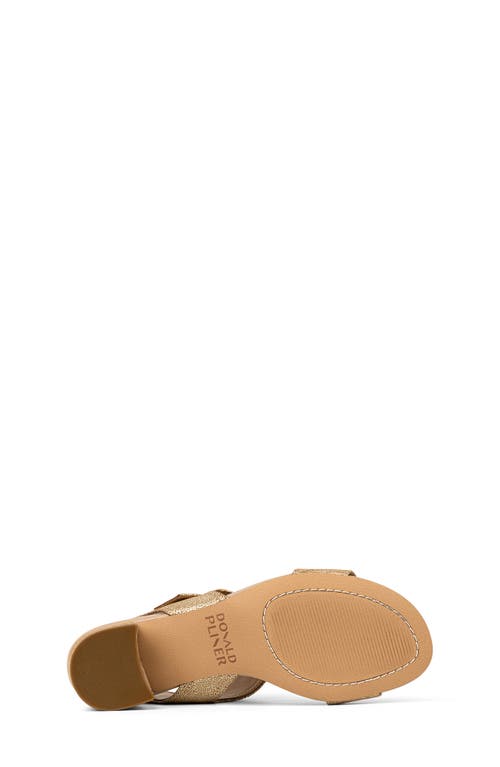 Shop Donald Pliner Ankle Strap Sandal In Pale Gold