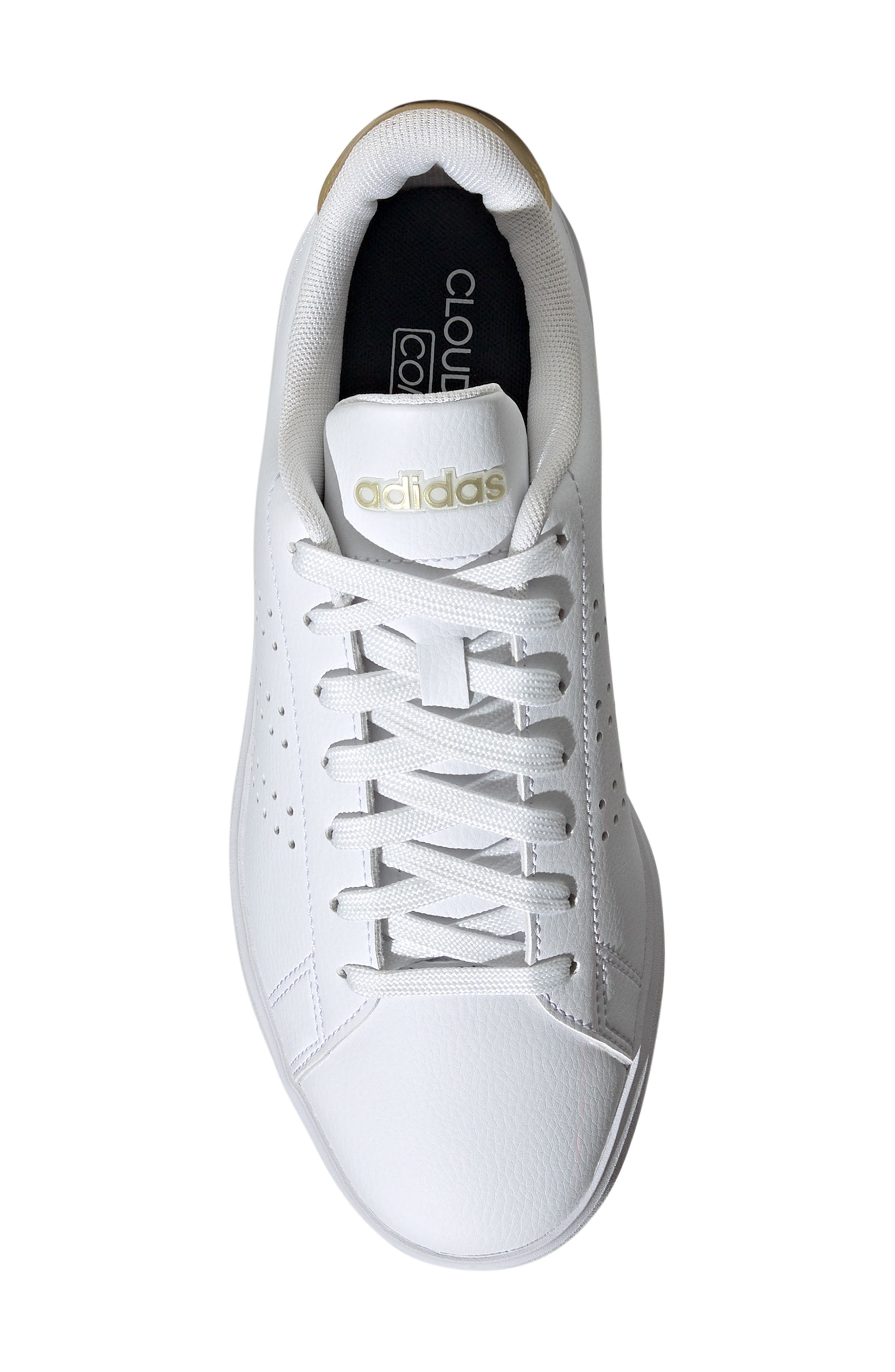 adidas Advantage 2.0 Sneaker, Alternate, color, White/ White/ Matte Gold