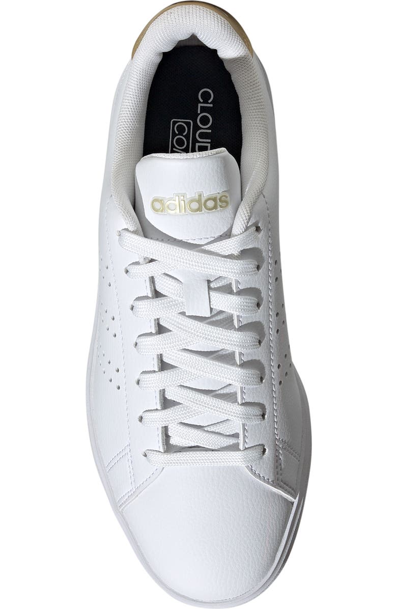 adidas Advantage 2.0 Sneaker, Alternate, color, White/ White/ Matte Gold