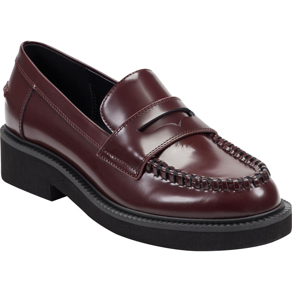 Marc Fisher Ltd Dagman Penny Loafer In Burgundy