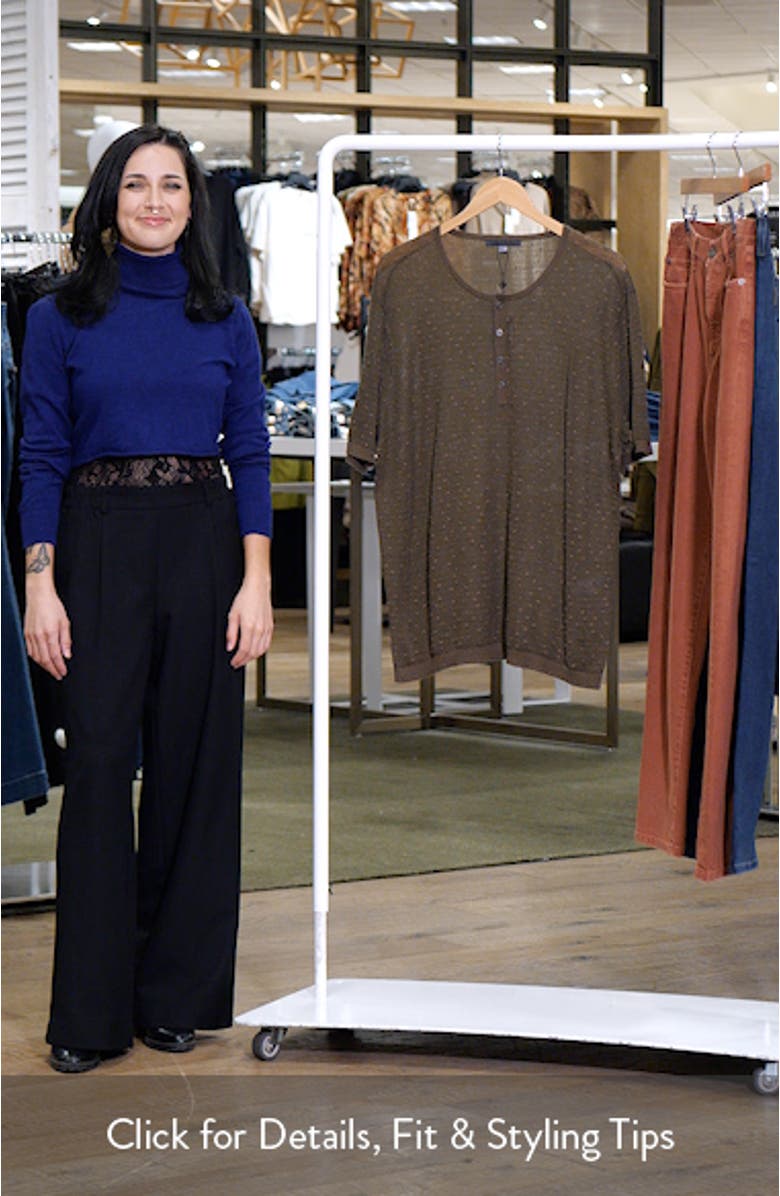 Cabras Wool Short Sleeve Henley Sweater, sales video thumbnail