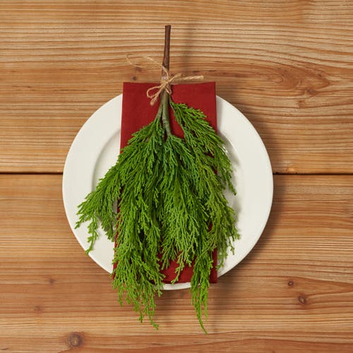 Darby Creek Trading Real Touch Cedar Tabletop Decor Hanging Chairback Mini Swag