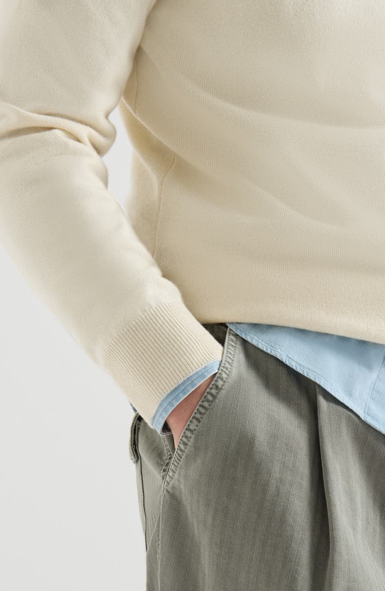 Brunello Cucinelli Cashmere turtleneck sweater, Alternate, color, Butter