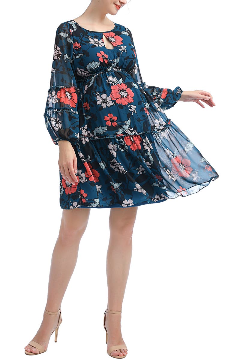 Kimi & Kai Jupiter Maternity Babydoll Dress, Alternate, color, Multicolored