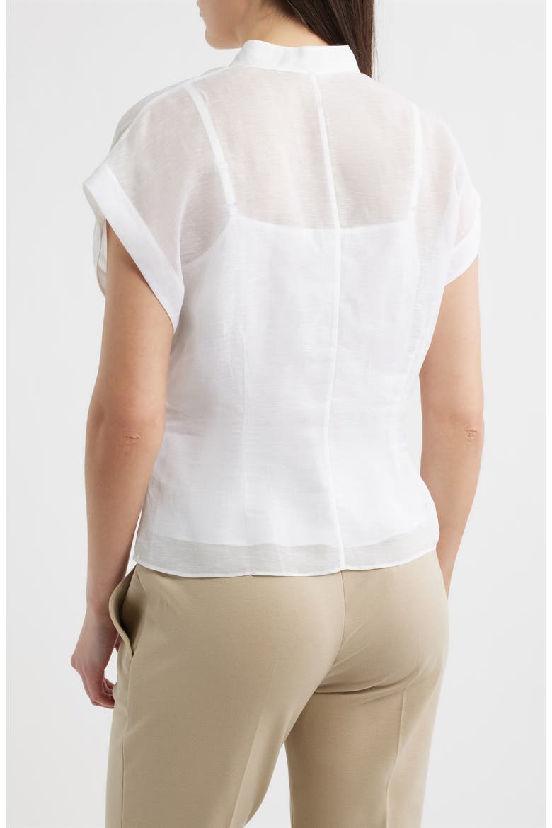 Pleat Woven Shirt, Alternate, color, BRIGHT WHITE
