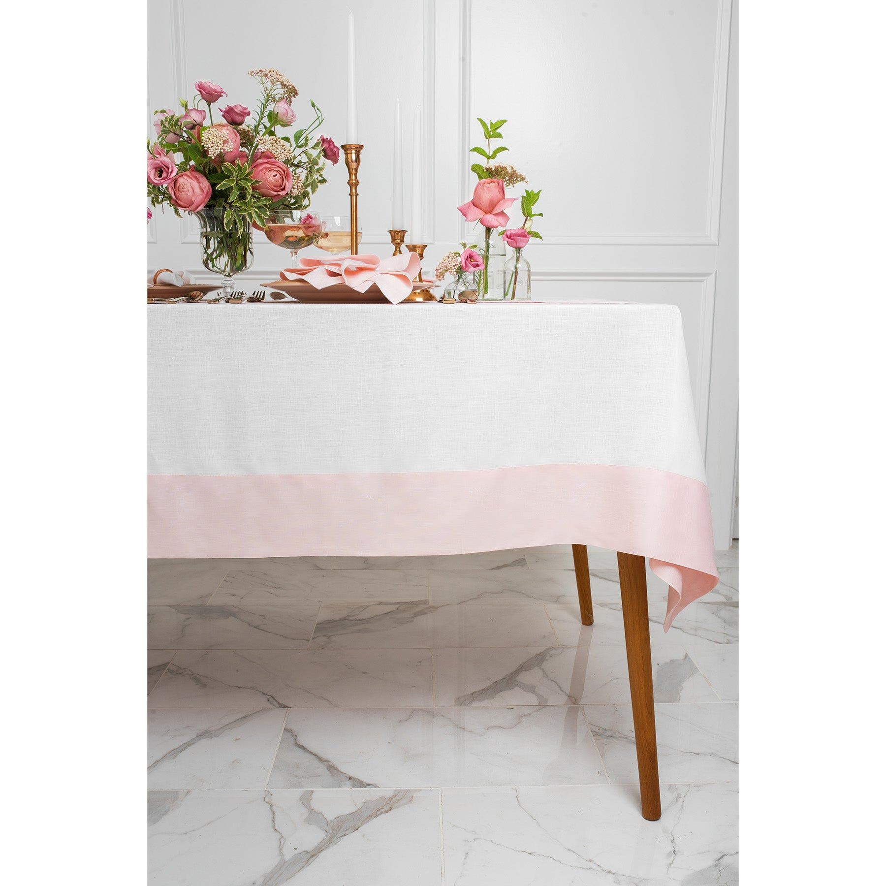Blush Pink and White