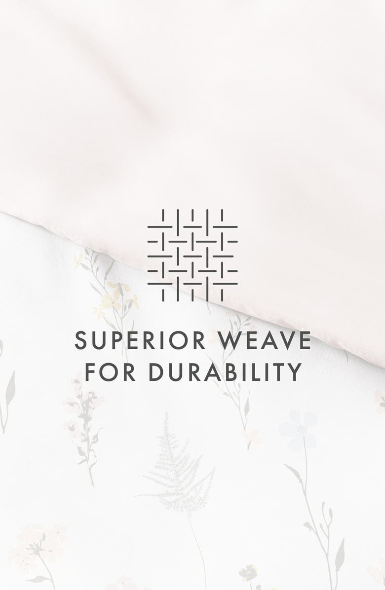 HOMESPUN IENJOY HOME Premium Ultra Soft Wild Flower Pattern 3-Piece Reversible Duvet Cover Set, Alternate, color, Pink