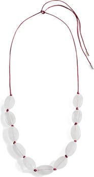 MANGO Stone Beaded Cord Necklace