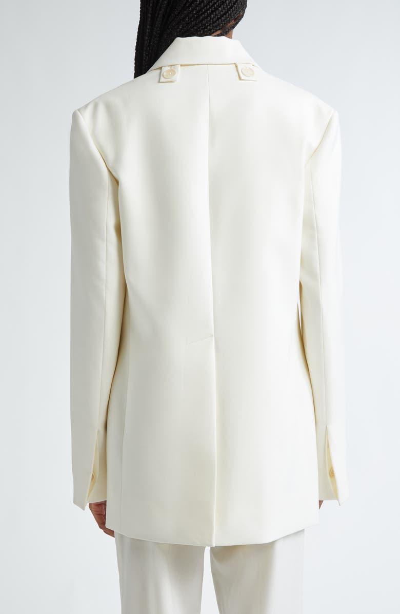 Proenza Schouler Archer Single Breasted Stretch Twill Blazer, Alternate, color, Wax
