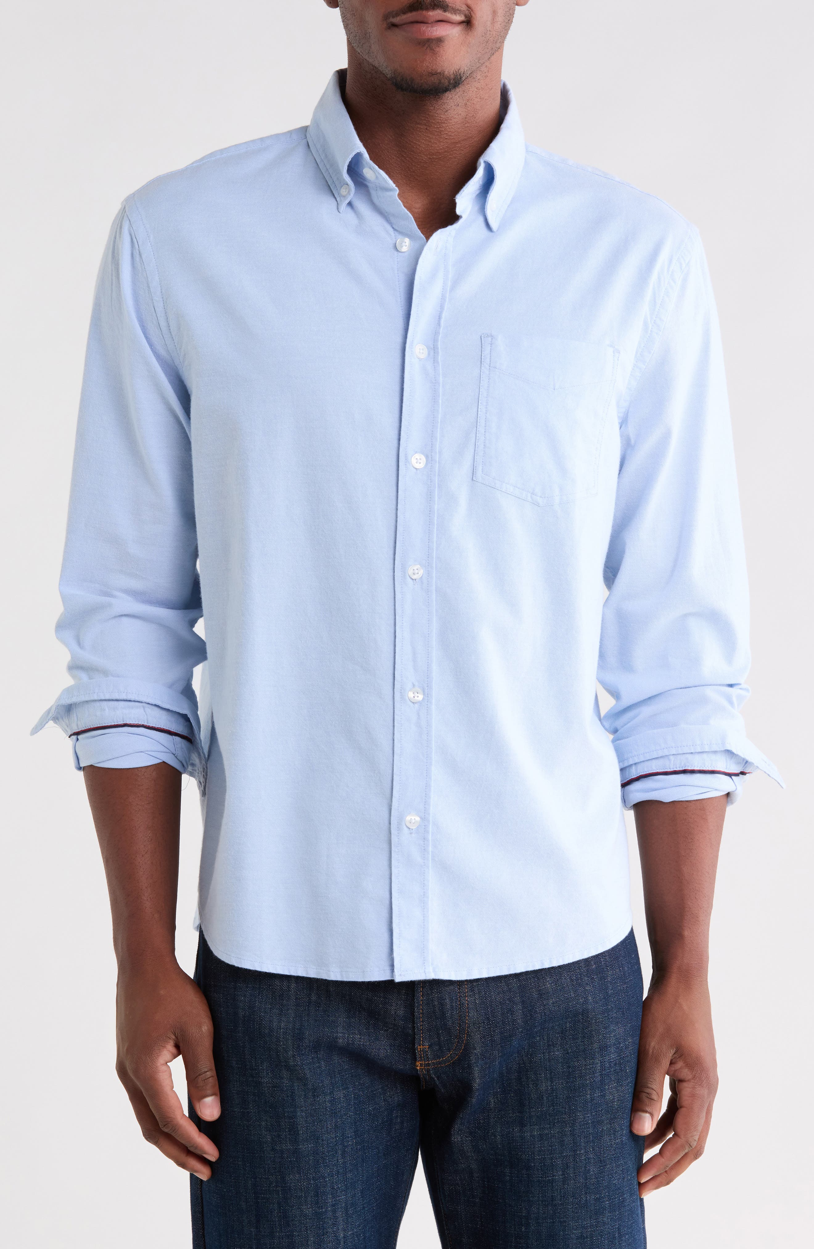 Solid Oxford Button-Down Shirt