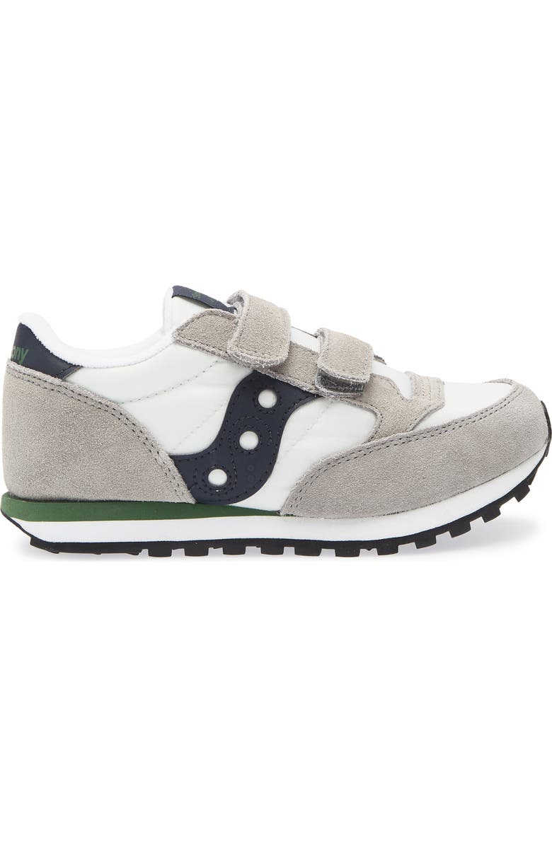 Saucony Jazz Double Hook & Loop Sneaker, Alternate, color, Grey/ Navy/ Green