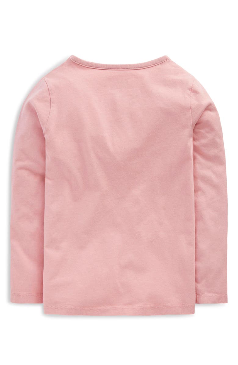 Mini Boden Kids' Appliqué Cotton Jersey T-Shirt, Alternate, color, Vintage Pink Weather Fox