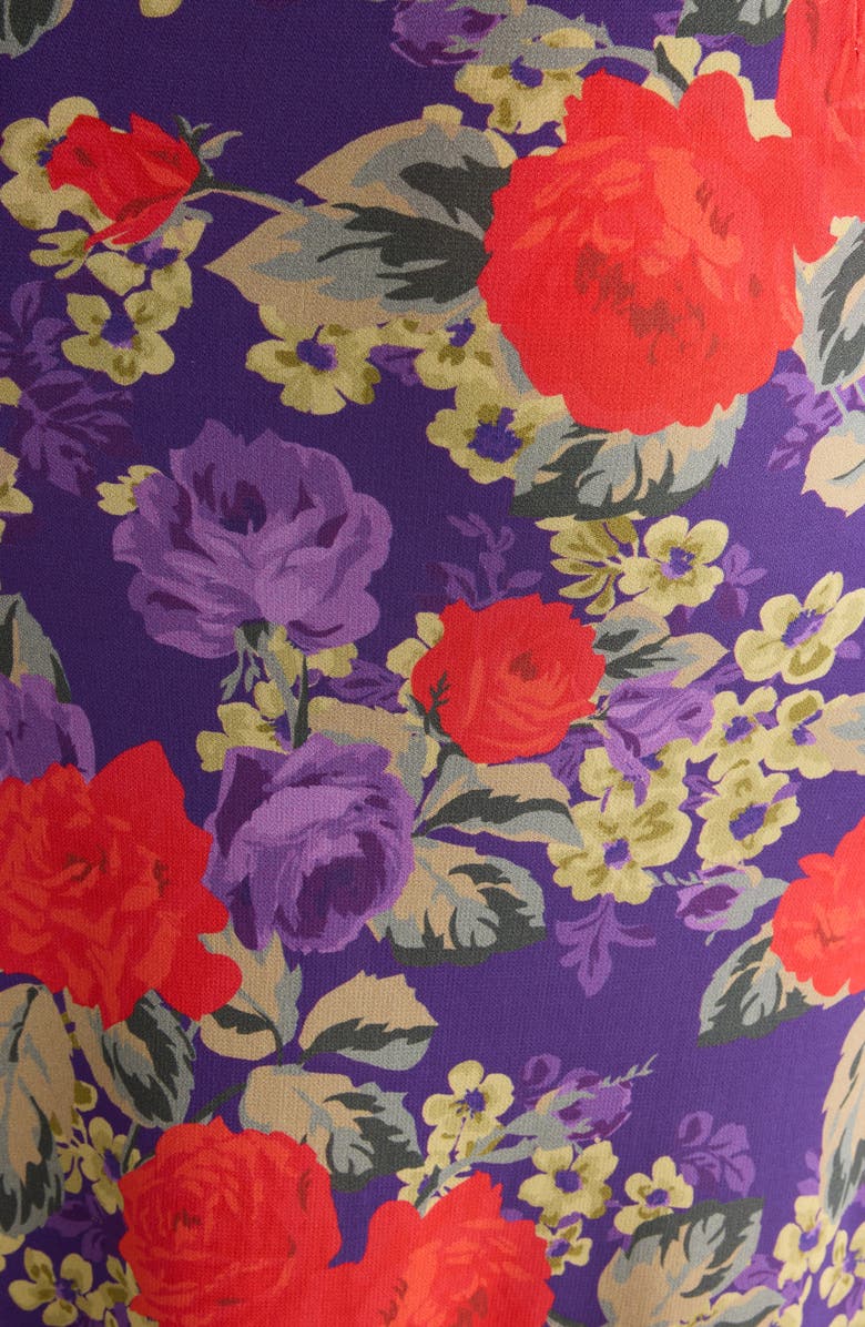 Acne Studios Floral Layered Knit Pants, Alternate, color, Multi Purple