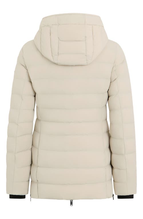 Moose Knuckles Rockcliff 5 Water Repellent Hooded 800 Fill Power Down Puffer Jacket In White