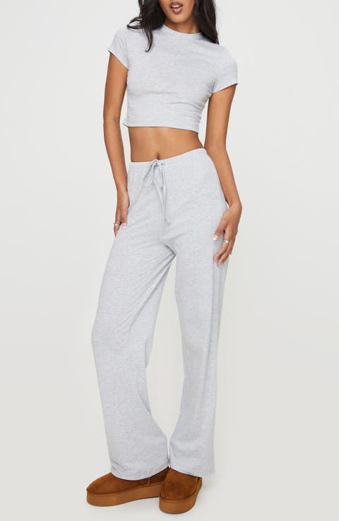 Midvale Crop T-Shirt & Tie Waist Pants Set
