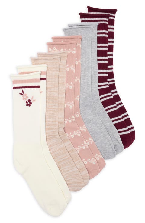 Roll Top 5-Pack Assorted Crew Socks