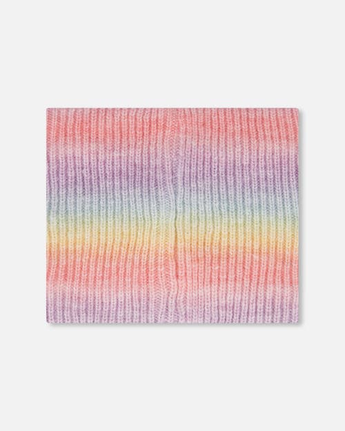 Deux Par Deux Lined Knit Neckwarmer Multicolor In Multi