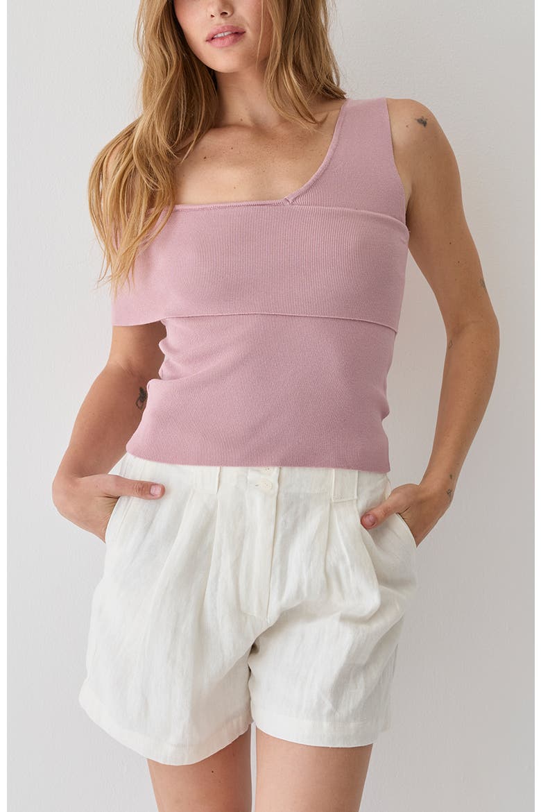 One Shoulder Knit Top, Main, color, Mauve