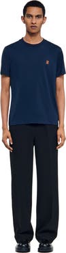 SANDRO Leather logo T-shirt