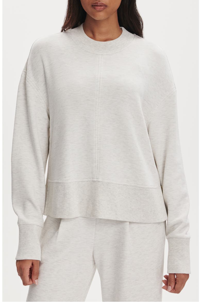 Philippe Crop Sweatshirt, Main, color, IVORY MARL